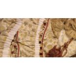 Bed Dressings for two full tester beds: A crewel-work canopy frill,