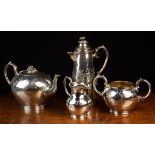 A Victorian Silver Four Part Tea Set by Hawkesworth,