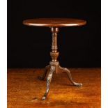 A 19th Century Mahogany Apprentice Piece: A Tilt-top Tripod Table;