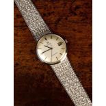 A Vintage 18 Carat White Gold Omega Seamaster Dress Watch Circa 1960's,