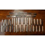 A Set of Twelve Silver-handled Dinner Knives & Matching Breakfast Knives hallmarked Sheffield 1975