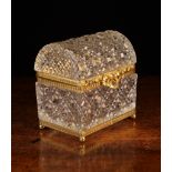 A 19th Century Cut Crystal & Ormolu Mounted Casket, Saint -Louis or Baccarat, French Louis X era,