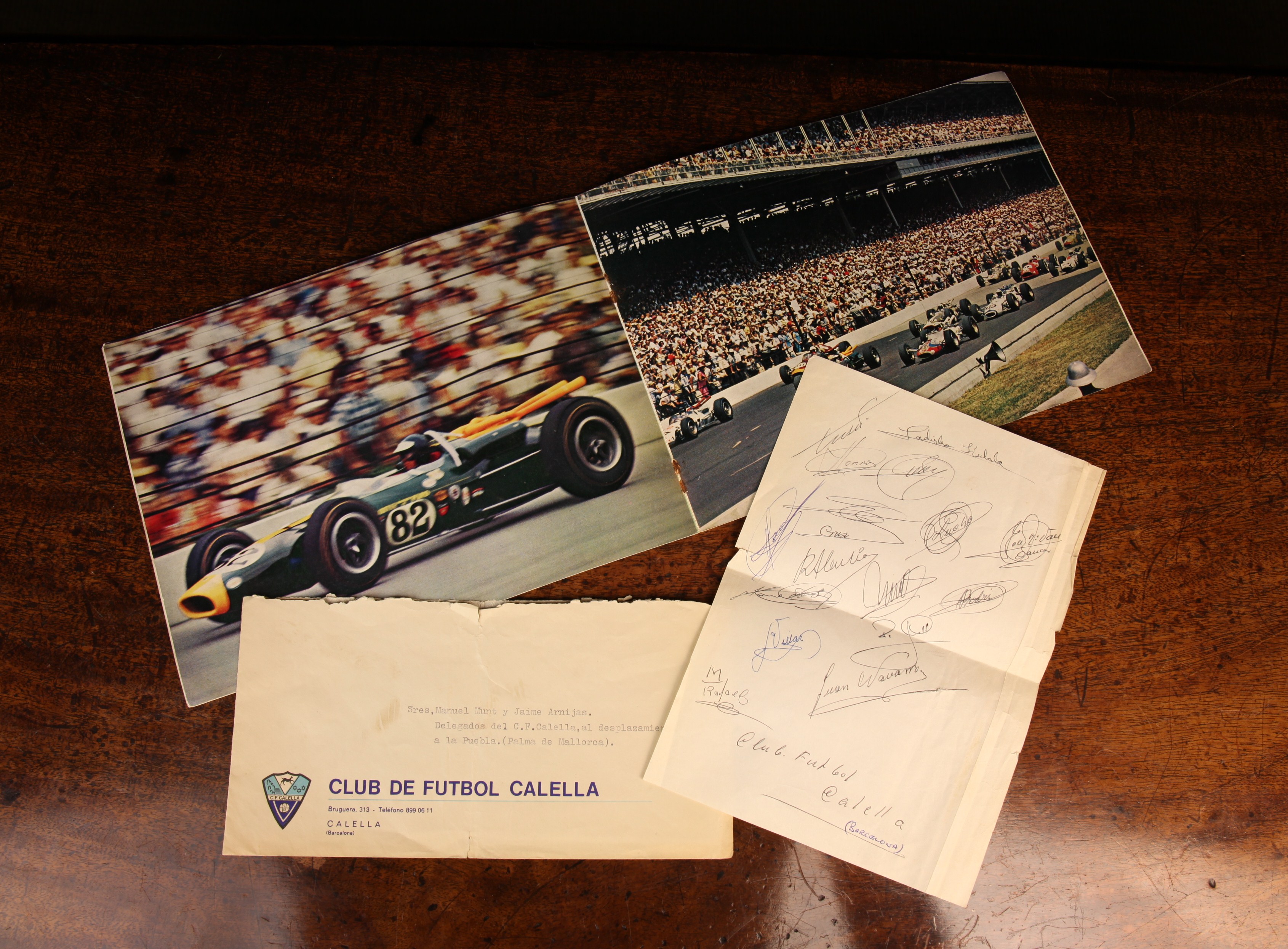 An Indianopolis 1965 program signed by Jim Clark, Colin Chapman and Mary Rand, - Image 2 of 2