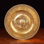 A Small 18th Century Repoussé Brass Alms Dish;