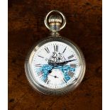 A Pocket Watch with Swiss made 7 Jewel movement stamped BUREN,