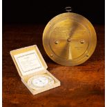 A Brass Weather Forecaser by Negretti & Zambra London Patent 6276 1915; the brass dial,