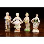 Four Small Continental Porcelain Figures.