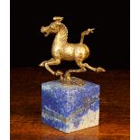 A Gilt Silver Model of a "The Flying Horse of Gansu",