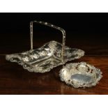 Two Silver Dishes: A fine Edwardian cake basket by William Devenport hallmarked Birmingham 1901 of