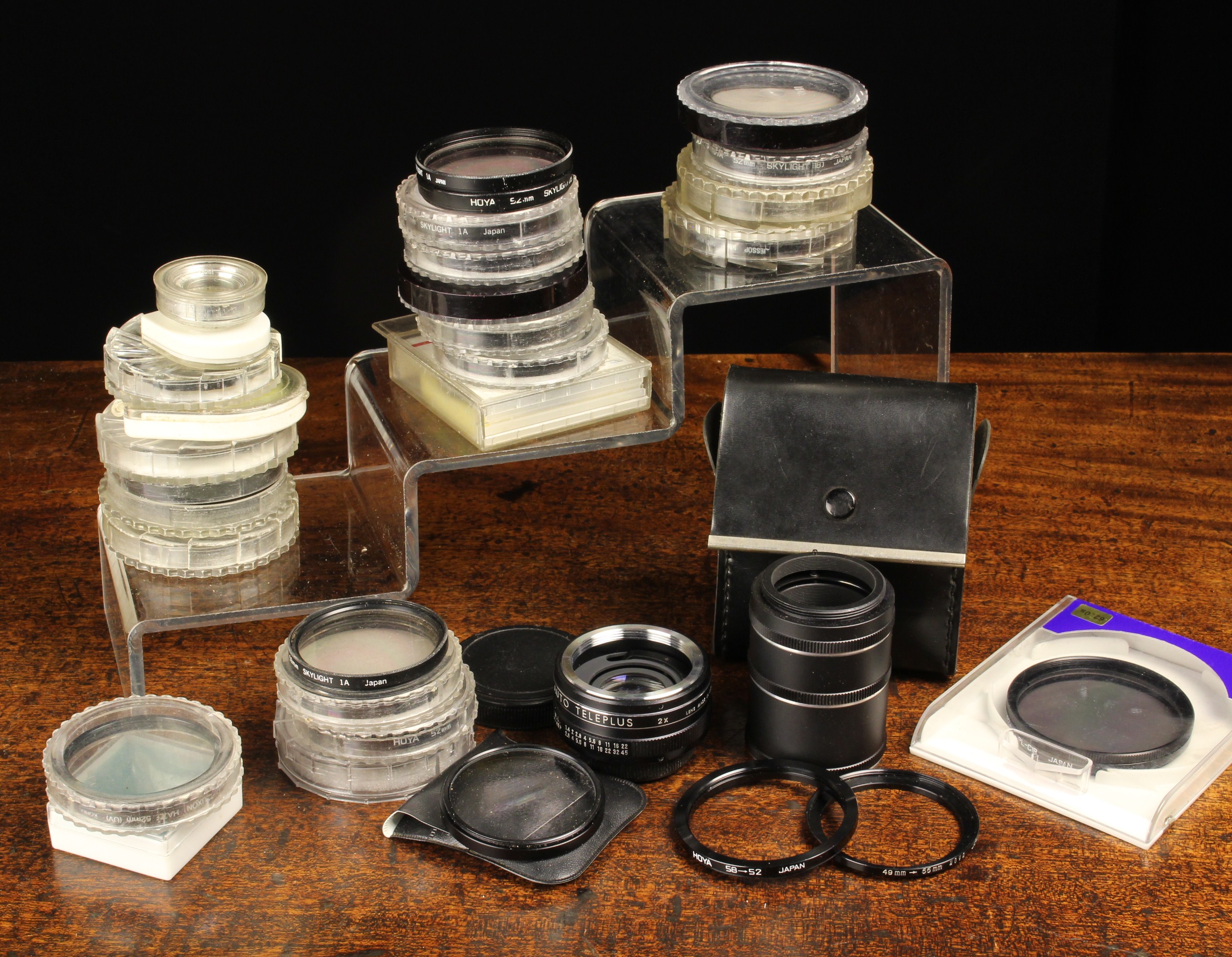 A Collection of Lens Filters (18 x 52mm, 2 x 55mm, 3 x 49mm, 1 x 32mm, 1 x 28mm, 1 x 62mm),