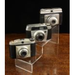 Three Vintage German Cameras; A "Dacora Dignal I" takes 120 film, Circa 1954,