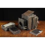 A Mentor Reflex Box-form Reflex 6 x 9 Plate Camera No 24906 by Goltz & Breutman Circa 1920,