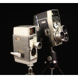 Two Vintage 8 mm Cine Cameras by Bell and Howell,