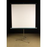 A Vintage Projector Screen with Stand [bit rusty].