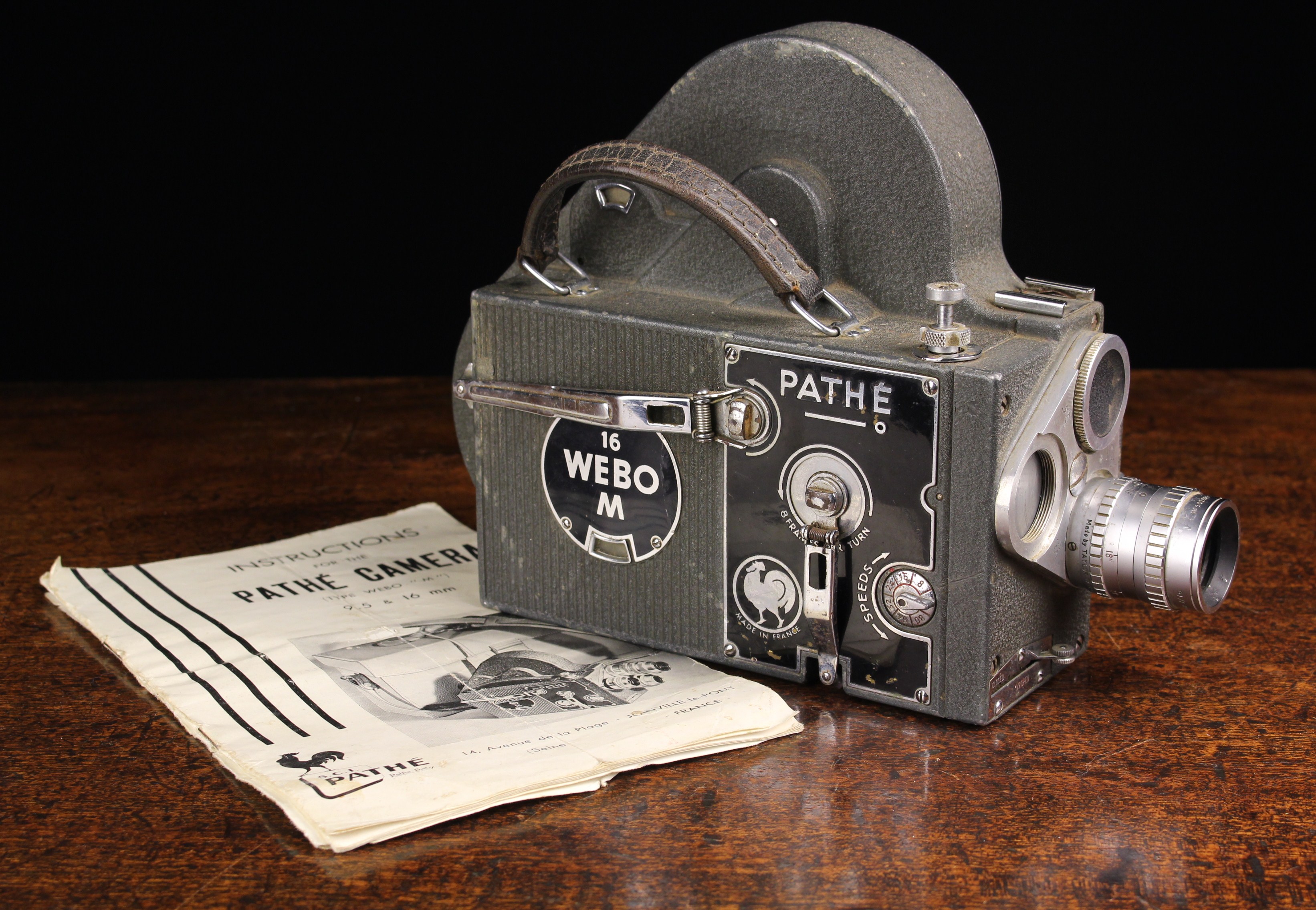 A Vintage French Pathe '16 Webo M' Film Camera, Circa late 1950's-early 1960's, - Image 2 of 2