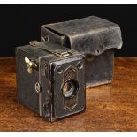 A Vintage Zeiss Ikon Box-Tengor 120 Film Camera type 54 Circa 1933-39 with black velvet lined