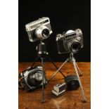 Two Unusual Vintage German Cameras Circa 1950's: An Exai 35 mm with a Domiplan 55 mm f 2.