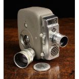 A Smart Agfa Movex 88L 8mm Cine Camera with extra Schneider-Kreuznach Tele-longar 2 x lens and Tele