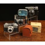 Three Vintage Cameras: A German made Paxette Electromatic 35 mm Camera,