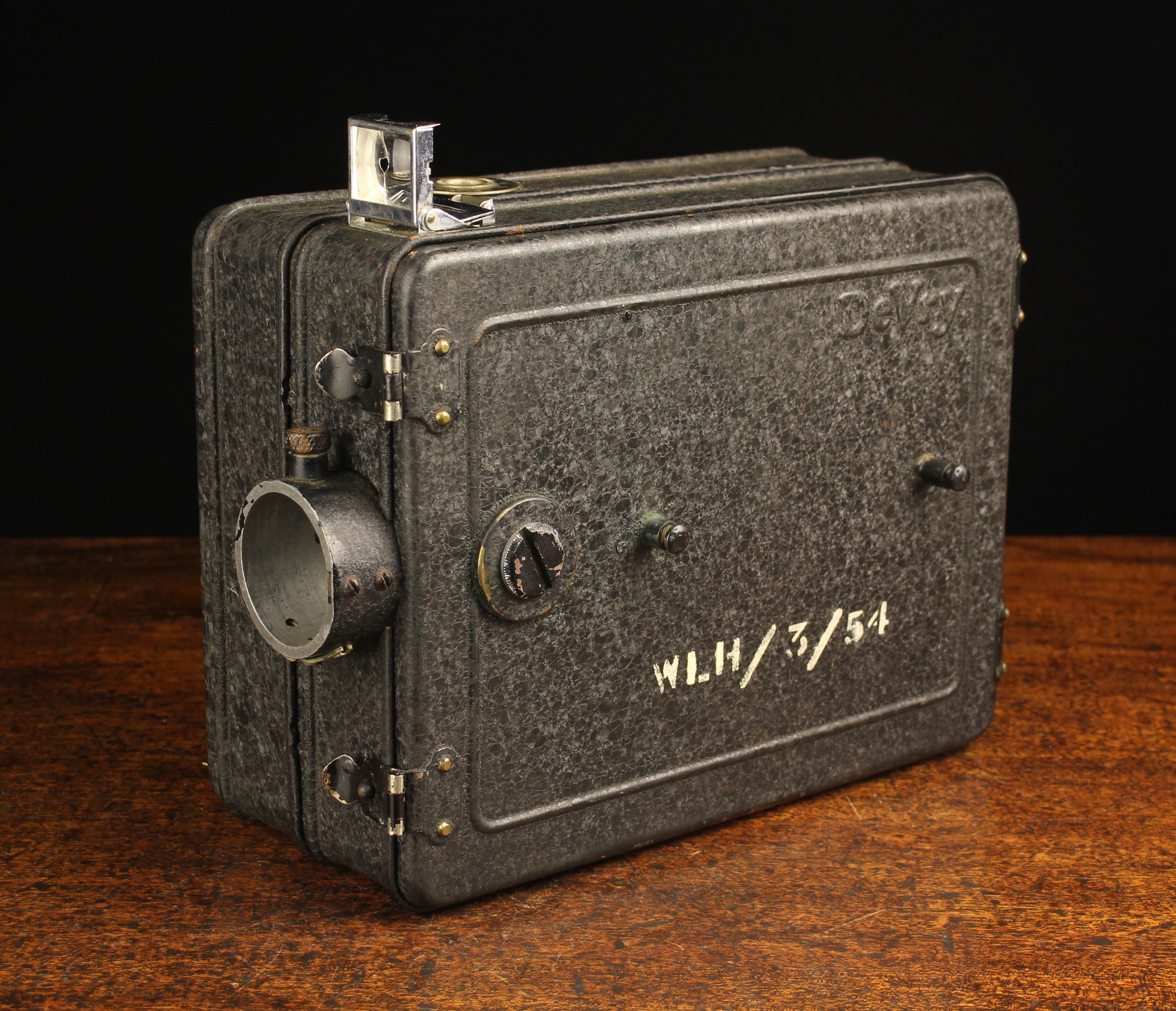 A Devry of Chicago 'Lunchbox' 35 mm Movie Camera Circa 1930/40's.