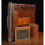 Three Wooden Dark Slides: the largest a 19th Century mahogany dark slide for an 8" x 10" camera