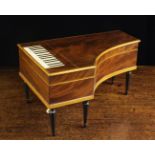A Fine Musical Fitted Sewing Box in the form of a piano.