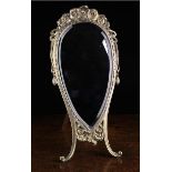 A French Art Deco Silvered Metal Easel Mirror.
