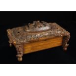 An Unusual 18th/Early 19th Century Treen Casket of rectangular form.
