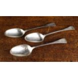 Three 19th Century Silver Table Spoons.