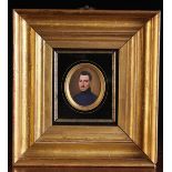 A Oval Miniature Portrait painted on panel,