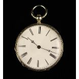 A 19th Century Silver Vacheron Pocket Watch with decoratively engraved case.