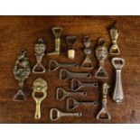A Collection of Sixteen old Bottle Openers including ones advertising Cantrells Ginger Ale,