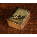 A Small 19th Century Wooden Snuff Box of rectangular form.