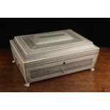 A 19th Century Anglo-Indian Sadeli Mosaic Fitted Work Box intricately decorated throughout and