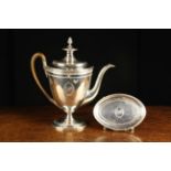 A Fine Quality George III Silver Coffee Pot and stand of Neoclassical design, by John Emes,
