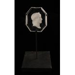 A 19th Century Crystal Cameo Sulphide signed Andrieu.