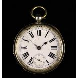 .A Gentleman's Silver Plated Pocket Watch with fusee movement.