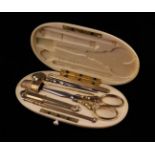 A Fine Quality Complete Gilt Metal Etui Set, Circa 1910,