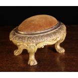 A Late 18th Century Carved Giltwood Pin Cushion/Stool.