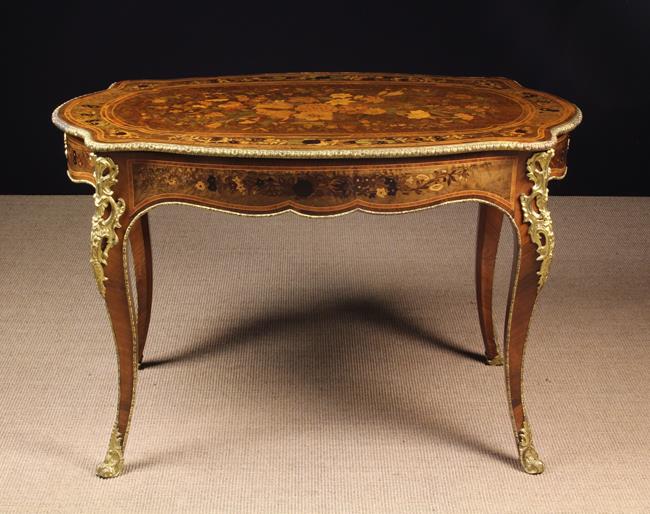 A Lovely Quality 19th Century Marquetry Centre Table with Louis XV influences. - Image 2 of 4