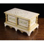 A Carved Marble & Alabaster Jewellery Casket Circa 1880.
