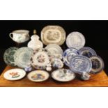 A Collection of Ceramics to include a Mason's Jug and plate,