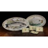 Two Portmeirion Pottery Serving Dishes decorated with 'Salmon' and 'Mute Swan',