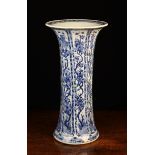 A Fine Kangxi Blue & White Beaker Vase (1654-1722).