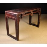 An Antique Chinese Altar Table with residual lacquer.