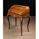 A Late 19th Century Marquetry Bureau de Dame in the Louis XV Style.