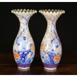 A Pair of Tall Late 19th Century Imari Baluster Vases.