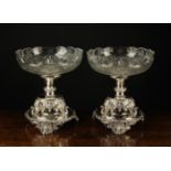 A Pair of Fabulous Quality Cut Crystal & Silver Plated Centre Pieces.