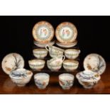 A Pair of 19th Century Imari Rice Bowls & Covers with Matching Tea-bowls & Saucers,