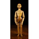 A Small and Rare 19th Century Artist's Lay Figure with articulated limbs,
